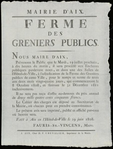 Ferme des Greniers Publics / Mairie d'Aix