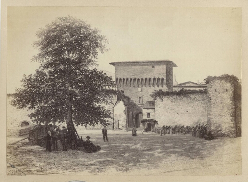 Ancienne porte d’Orbitelle à Aix, [reproduction d’un tableau de Justinien Gaut] : [photographie] / Claude Gondran