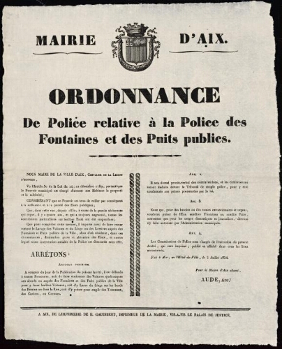 Avis : conseil de révision. Les jeunes soldats de la classe de 1832... / Préfecture des Bouches-du-Rhône