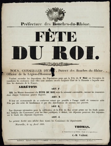 Fête du roi   / Préfecture des Bouches-du-Rhône