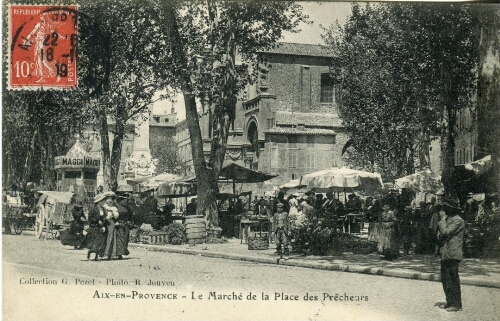 Aix-en-Provence. Le marché de la place des Prêcheurs : [carte postale] / Jouven, R.