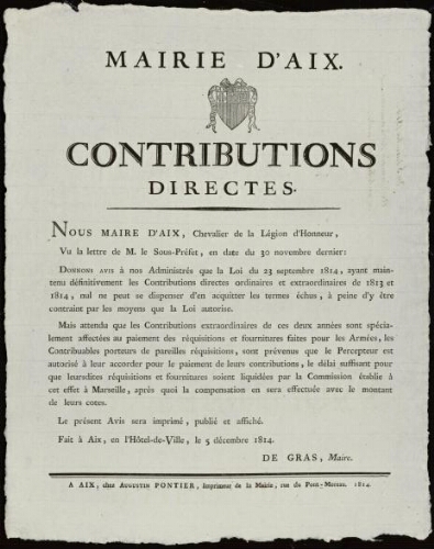 Contributions Directes / Mairie d'Aix