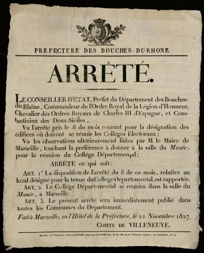 Arrêté / Préfecture des Bouches-du-Rhône