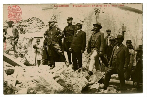 Lambesc. Tremblement de terre du 11 juin 1909 : [carte postale] / Henry Ely