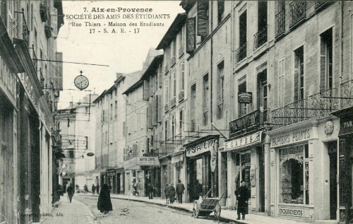 7. Aix-en-Provence. Société des amis des étudiants. Rue Thiers. Maison des étudiants. 17 – S.A.E. - 17 : [carte postale] / Garnier