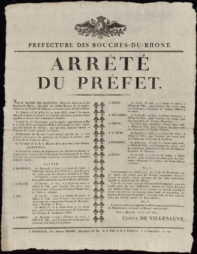 Arrêté du préfet / Préfecture des Bouches-du-Rhône