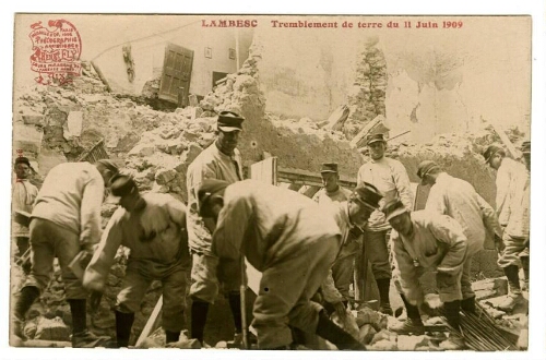 Lambesc. Tremblement de terre du 11 juin 1909 : [carte postale] / Henry Ely