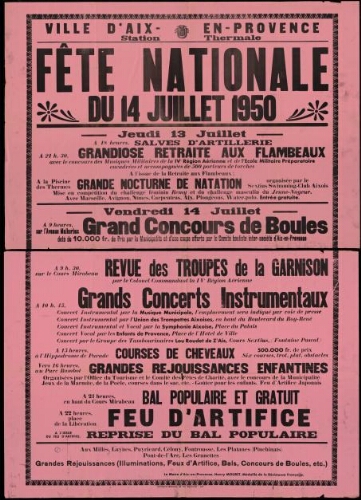 Fête nationale du 14 juillet 1950 / Mairie d'Aix (bis) (bis)