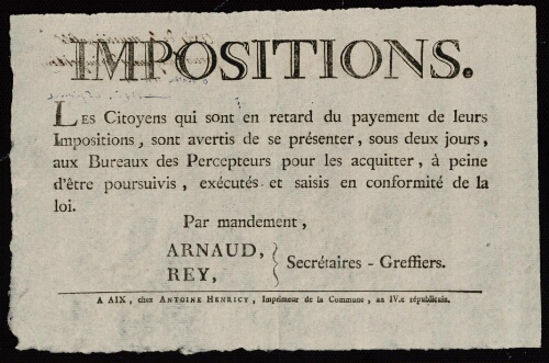 Impositions