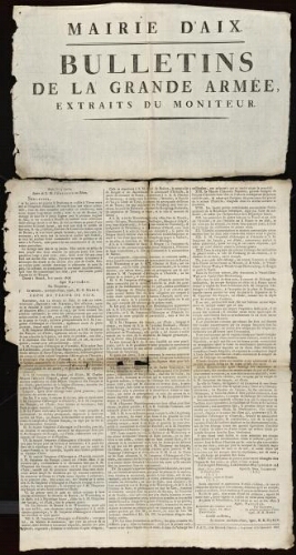 Bulletins de la Grande Armée, extraits du Moniteur / Mairie d'Aix
