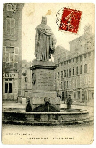 25. Aix-en-Provence. Statue du roi René : [carte postale] / Jaussaud