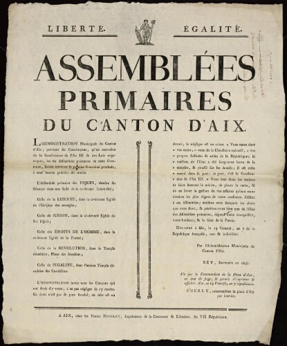 Assemblées primaires du Canton d'Aix