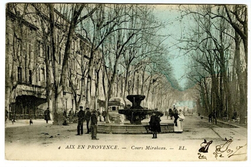 4. Aix-en-Provence. Cours Mirabeau : [carte postale]