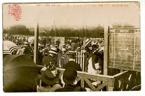 Courses de chevaux d'Aix-en-Provence. 20 juin 1909 : [carte postale] / Henry Ely