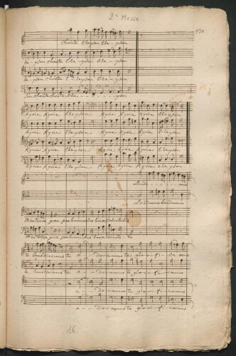 Qatre messes Mises en musique à quatre parties sans symphonie par Me Guillaume Poitevin. 2e Messe